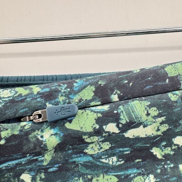 Smartwool Active Womens Lined Skirt Skort Sz M Green Printed Pockets 16" Length - Picture 3 of 15